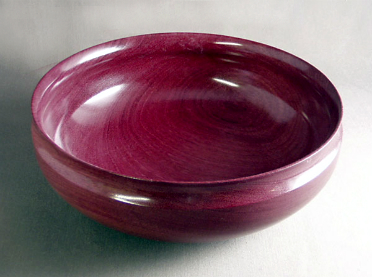 Purpleheart wood bowl