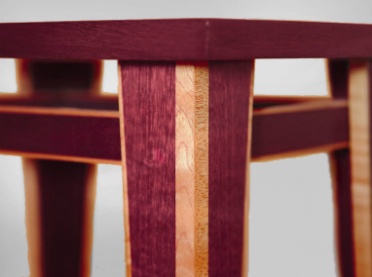 Purpleheart wood furniture